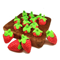 HKM-8009405 Pet-Friendly Plush Fruits and Vegetables Toy Set - Includes Carrots and Strawberries