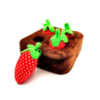 HKM-8009405 Pet-Friendly Plush Fruits and Vegetables Toy Set - Includes Carrots and Strawberries