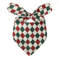 HKM-8009533 Striped and Plaid Pet Dog Saliva Towel - Polyester, Four Seasons, Casual Style