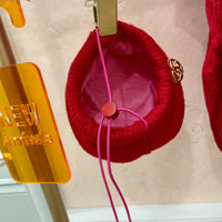 HKM-8009917 Cozy Red Wool Dog Sweater for Autumn and Winter