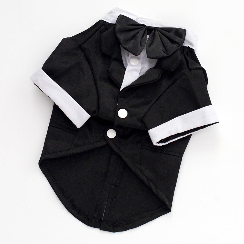 HKM-8010301 Stylish Cotton Wedding Suit for Male Pets - Available in Various Sizes S-XXL