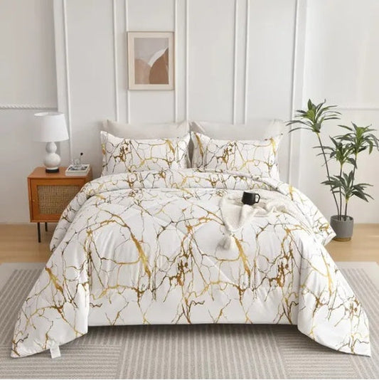 HKM-801043 3-Piece Queen Bedding Set for Comfortable and Stylish Sleep Experience