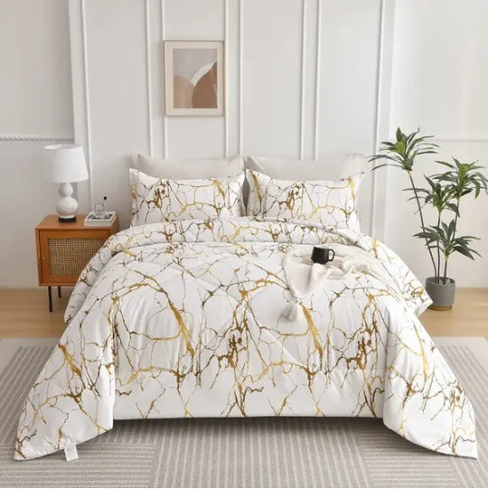 HKM-801043 3-Piece Queen Bedding Set for Comfortable and Stylish Sleep Experience