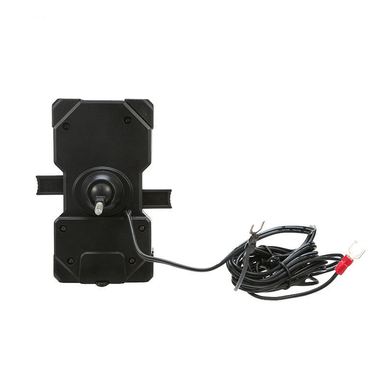 HKM-801107 Wireless Motorcycle and Bicycle Phone Charging Holder with Adjustable Angle - Black