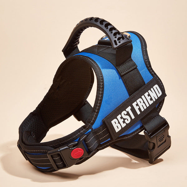 HKM-8011197 Breathable Explosion-Proof Pet Chest and Back Harness - Sizes XS to XXL, Multiple Colors Available