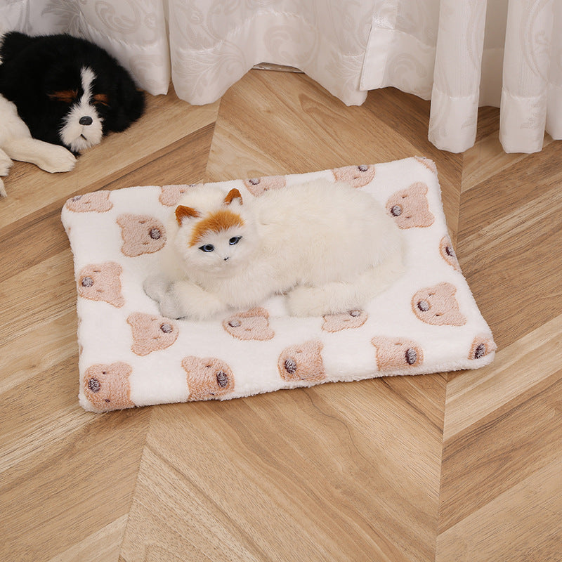 HKM-8011965 Cute Double-Sided Pet Mat Blanket for Dogs - Soft & Warm Kennel Bedding
