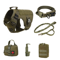 HKM-8013373 Dog Training Vest Set ¨C 6-Piece Combat Suit in Black, Army Green, Brown, CP Camouflage, Polyester