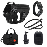 HKM-8013373 Dog Training Vest Set ¨C 6-Piece Combat Suit in Black, Army Green, Brown, CP Camouflage, Polyester