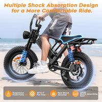 HKM-801363 M7 Electric Mountain Bike with Brushless Motor and Integrated Lithium Battery 20" Fat Tires
