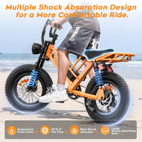HKM-801363 M7 Electric Mountain Bike with Brushless Motor and Integrated Lithium Battery 20" Fat Tires