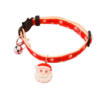 HKM-8013885 Christmas Themed Adjustable Pet Collars with Safety Buckle and Festive Bells