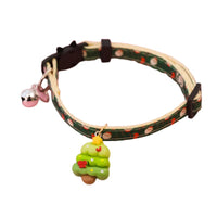 HKM-8013885 Christmas Themed Adjustable Pet Collars with Safety Buckle and Festive Bells