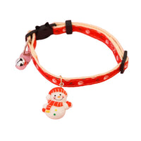 HKM-8013885 Christmas Themed Adjustable Pet Collars with Safety Buckle and Festive Bells