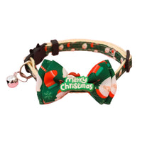 HKM-8013885 Christmas Themed Adjustable Pet Collars with Safety Buckle and Festive Bells