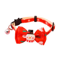 HKM-8013885 Christmas Themed Adjustable Pet Collars with Safety Buckle and Festive Bells
