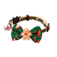 HKM-8013885 Christmas Themed Adjustable Pet Collars with Safety Buckle and Festive Bells
