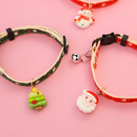 HKM-8013885 Christmas Themed Adjustable Pet Collars with Safety Buckle and Festive Bells