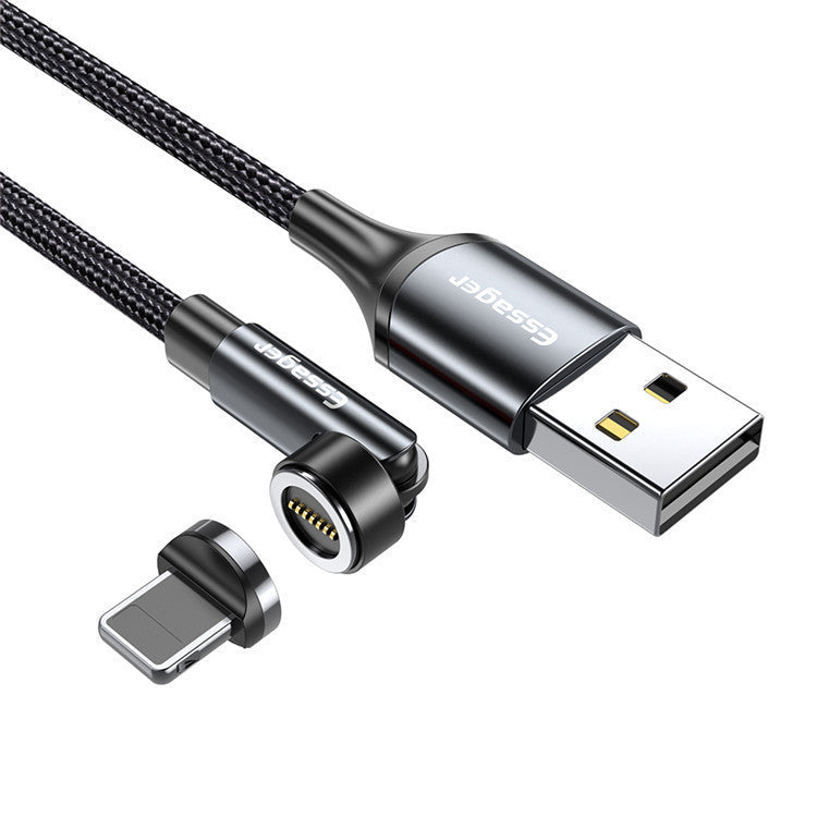 HKM-801427 3-in-1 540° Rotating Magnetic Data Cable – Mini USB, Micro USB, Type-C, 1m & 2m Length Options