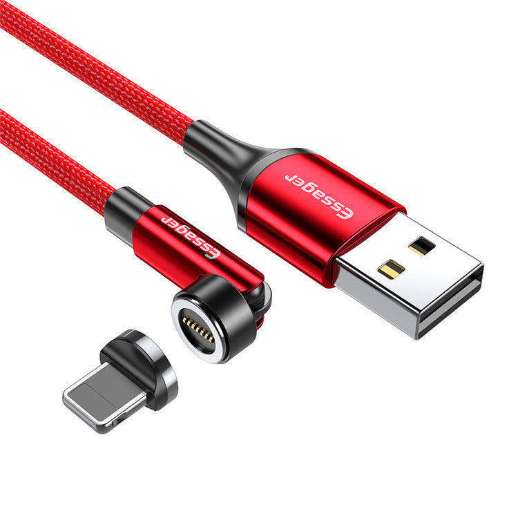 HKM-801427 3-in-1 540° Rotating Magnetic Data Cable – Mini USB, Micro USB, Type-C, 1m & 2m Length Options