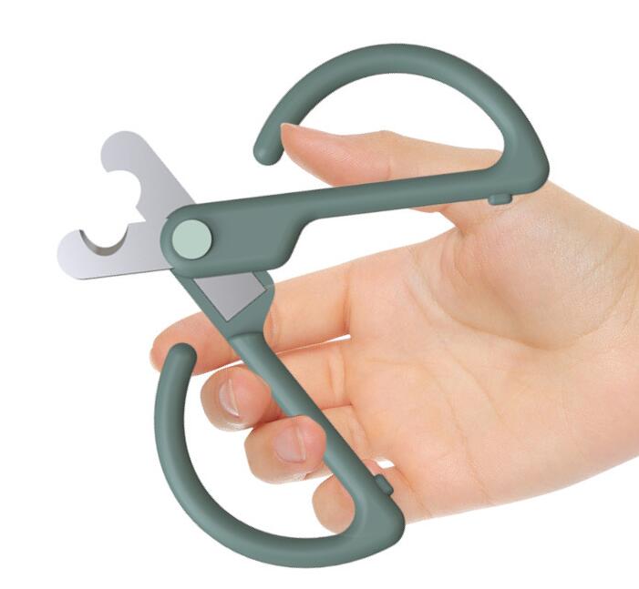 HKM-8015677 Cat Nail Clipper for Safe and Easy Grooming, ABS Material with 3CR13 Blade, Available in Gray, Pink, Green