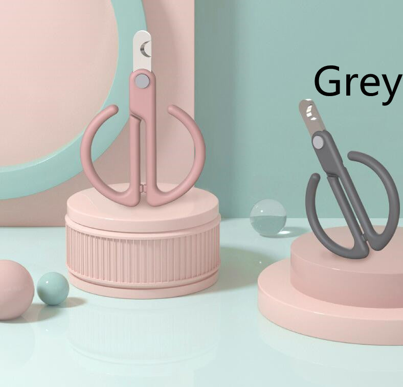 HKM-8015677 Cat Nail Clipper for Safe and Easy Grooming, ABS Material with 3CR13 Blade, Available in Gray, Pink, Green