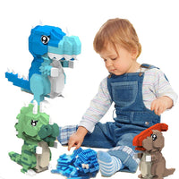 HKM-801619 Dinosaur Building Block Toy Set for Kids - Educational DIY Assembly Toy for Ages 6 and Up