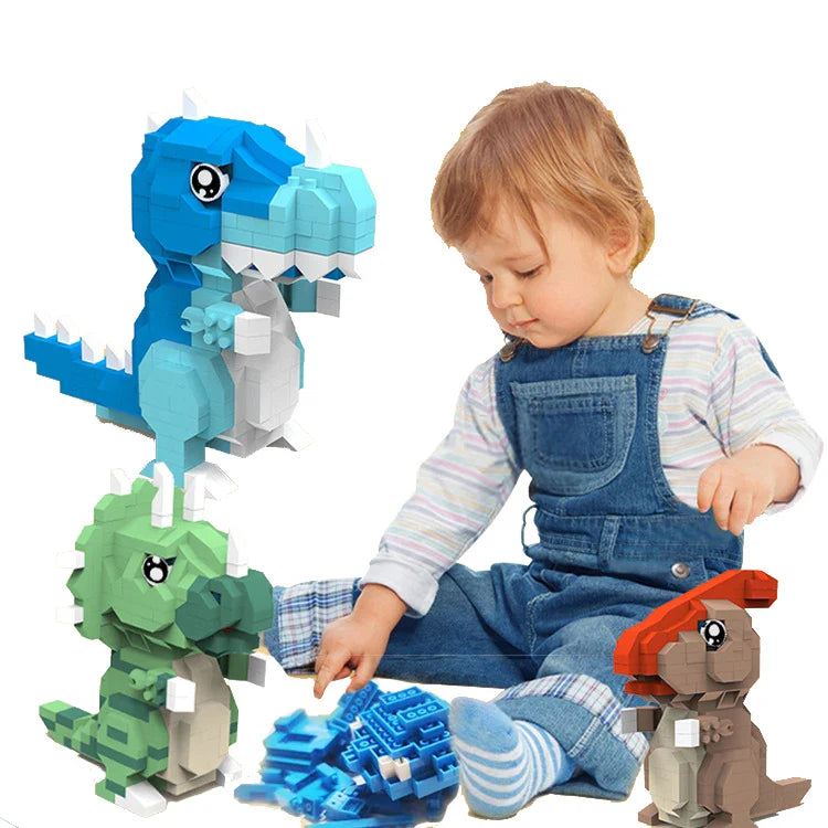 HKM-801619 Dinosaur Building Block Toy Set for Kids - Educational DIY Assembly Toy for Ages 6 and Up