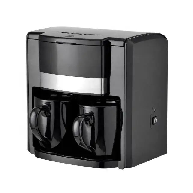 HKM-801619 Electric Drip Coffee Maker for Home Use - Portable Espresso Machine with Two Cups