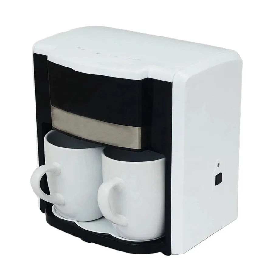 HKM-801619 Electric Drip Coffee Maker for Home Use - Portable Espresso Machine with Two Cups
