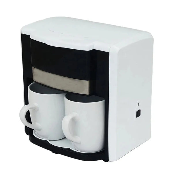 HKM-801619 Electric Drip Coffee Maker for Home Use - Portable Espresso Machine with Two Cups