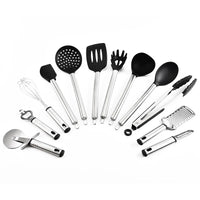 HKM-801747 23-Piece Silicone Kitchenware Set for Cooking and Baking - Includes Frying Pan, Spatula, Colander, and More