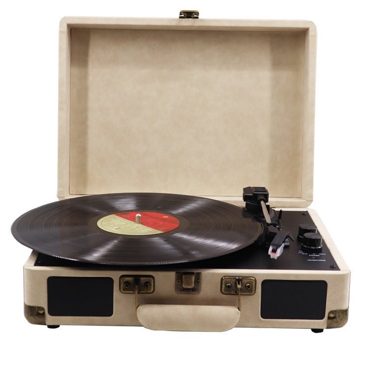 HKM-801747 Vinyl Record Player with Manual and Adapter, Compact Design for Home Use