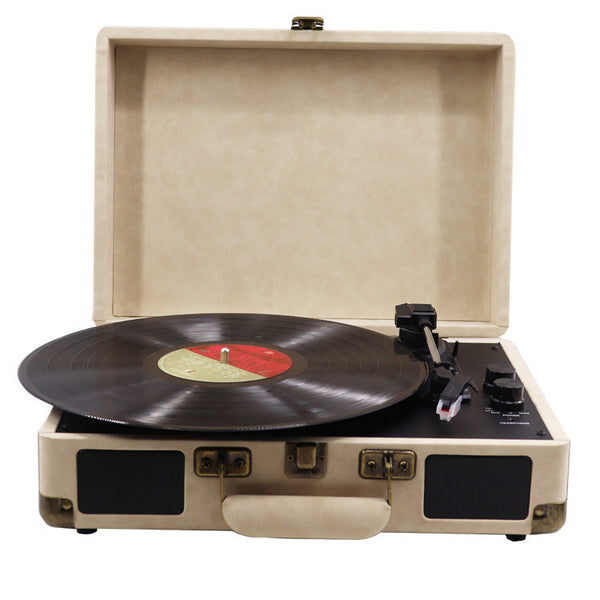 HKM-801747 Vinyl Record Player with Manual and Adapter, Compact Design for Home Use
