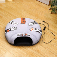 HKM-8017725 Heated Semi-Closed Pet Nest with Soft Flannel and Space Cotton, Multiple Sizes Available