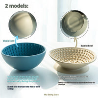 HKM-8017853 Silicone Dog Slow Feeder Bowl with Lick Mat ¨C 15 cm Diameter, Light Blue, Pink, Turquoise Options
