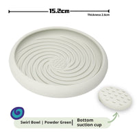 HKM-8017853 Silicone Dog Slow Feeder Bowl with Lick Mat ¨C 15 cm Diameter, Light Blue, Pink, Turquoise Options