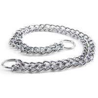 HKM-801875 Double Row Stainless Steel Dog Collar - Durable Design, 2.0x30cm & 3.0x50cm Sizes Available