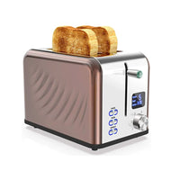 HKM-801939 Modern 2-Slice Electric Toaster with Touch Screen and LED Display