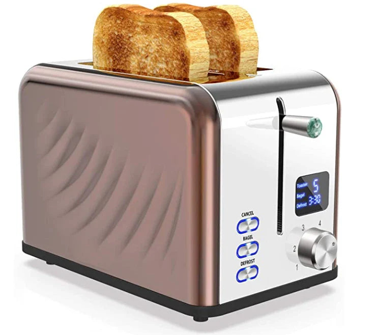 HKM-801939 Modern 2-Slice Electric Toaster with Touch Screen and LED Display