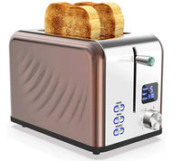 HKM-801939 Modern 2-Slice Electric Toaster with Touch Screen and LED Display