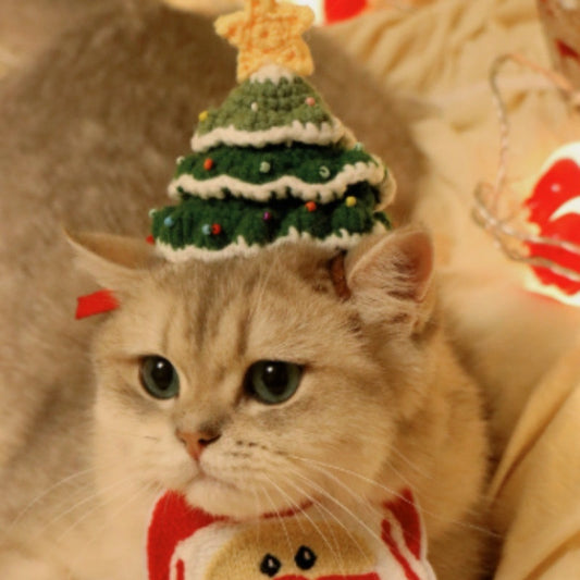 HKM-8020925 Festive Christmas Tree Hat - One Size Fits All, Perfect for Pets and Holiday Cheer