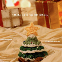 HKM-8020925 Festive Christmas Tree Hat - One Size Fits All, Perfect for Pets and Holiday Cheer