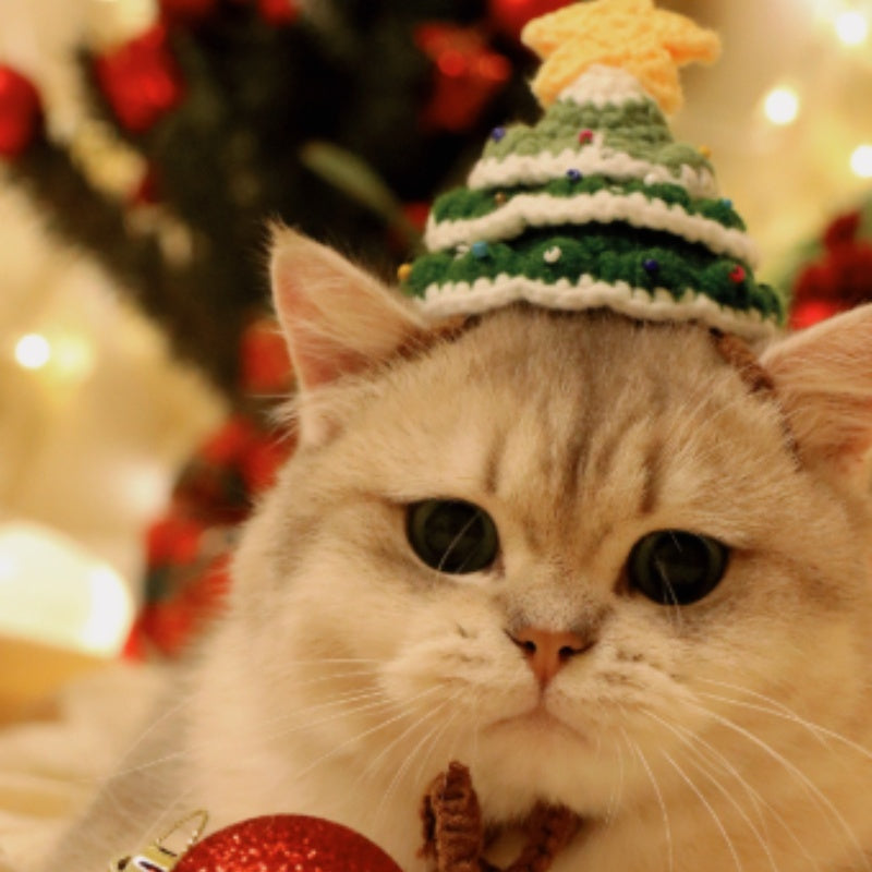 HKM-8020925 Festive Christmas Tree Hat - One Size Fits All, Perfect for Pets and Holiday Cheer
