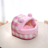 HKM-8021693 Universal Semi-closed Cat Nest for All Seasons - Thick and Warm Kennel for Small to Large Cats