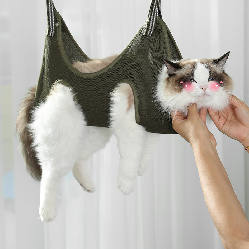HKM-8022205 Cat Bathing Bag Multi-functional Tool for Kittens - Available in Blue, Black, and Green