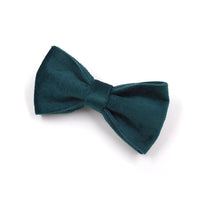 HKM-8023229 Sapphire Green Velvet Pet Collar and Leash Set with Gold Buckle and Bowknot