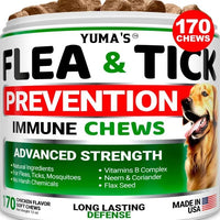 HKM-8023485 Natural Flea and Tick Prevention Soft Treats for Dogs - Made in USA, Vet Formulated