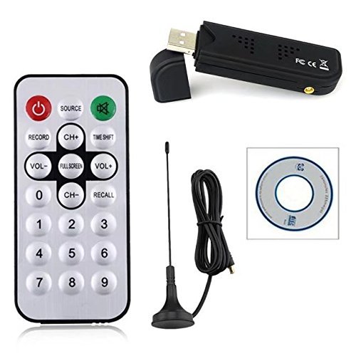 HKM-802387 USB DVB-T Tuner Stick with Remote Control and Antenna for Digital Terrestrial TV Reception