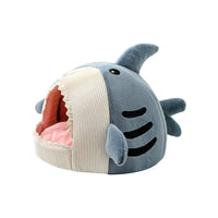 HKM-8024893 Cozy Soft Cat Hideout House with Shark Design