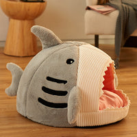 HKM-8024893 Cozy Soft Cat Hideout House with Shark Design